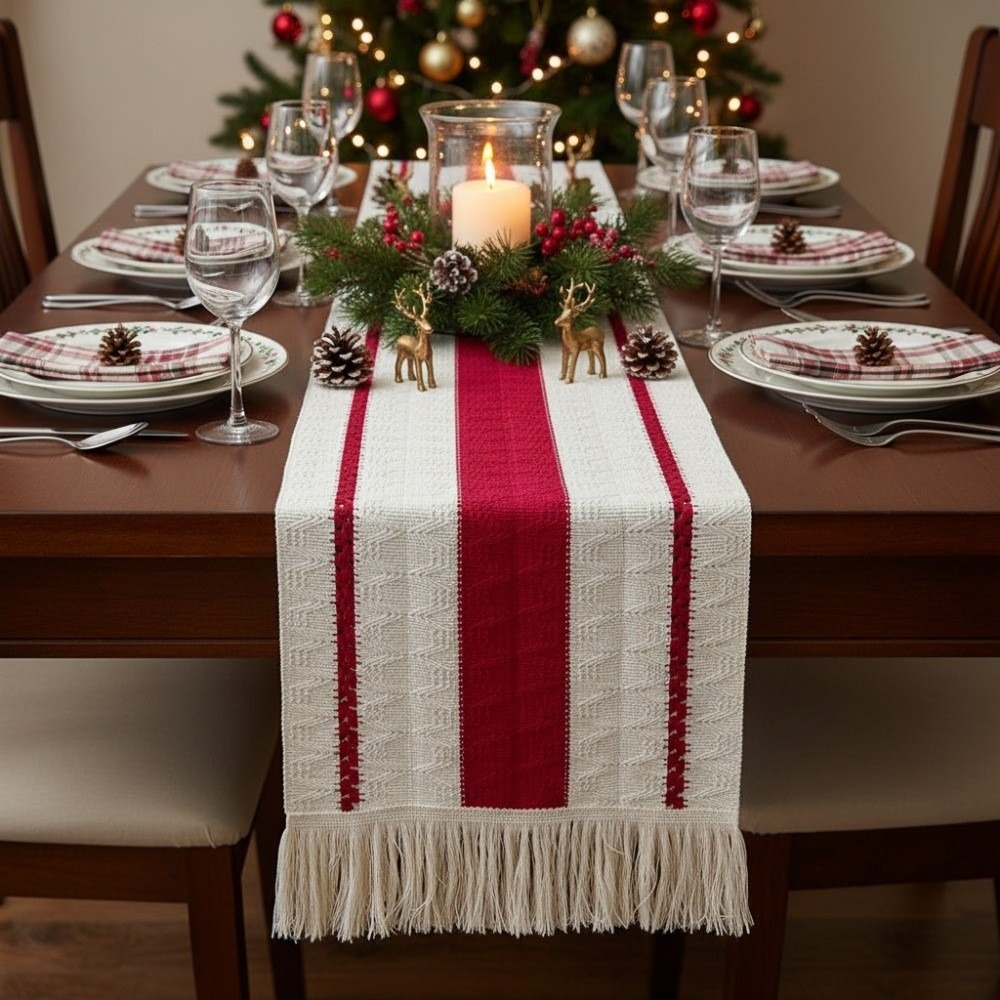 Caminho de mesa de estilo boêm - Table Runner avaliação e preço